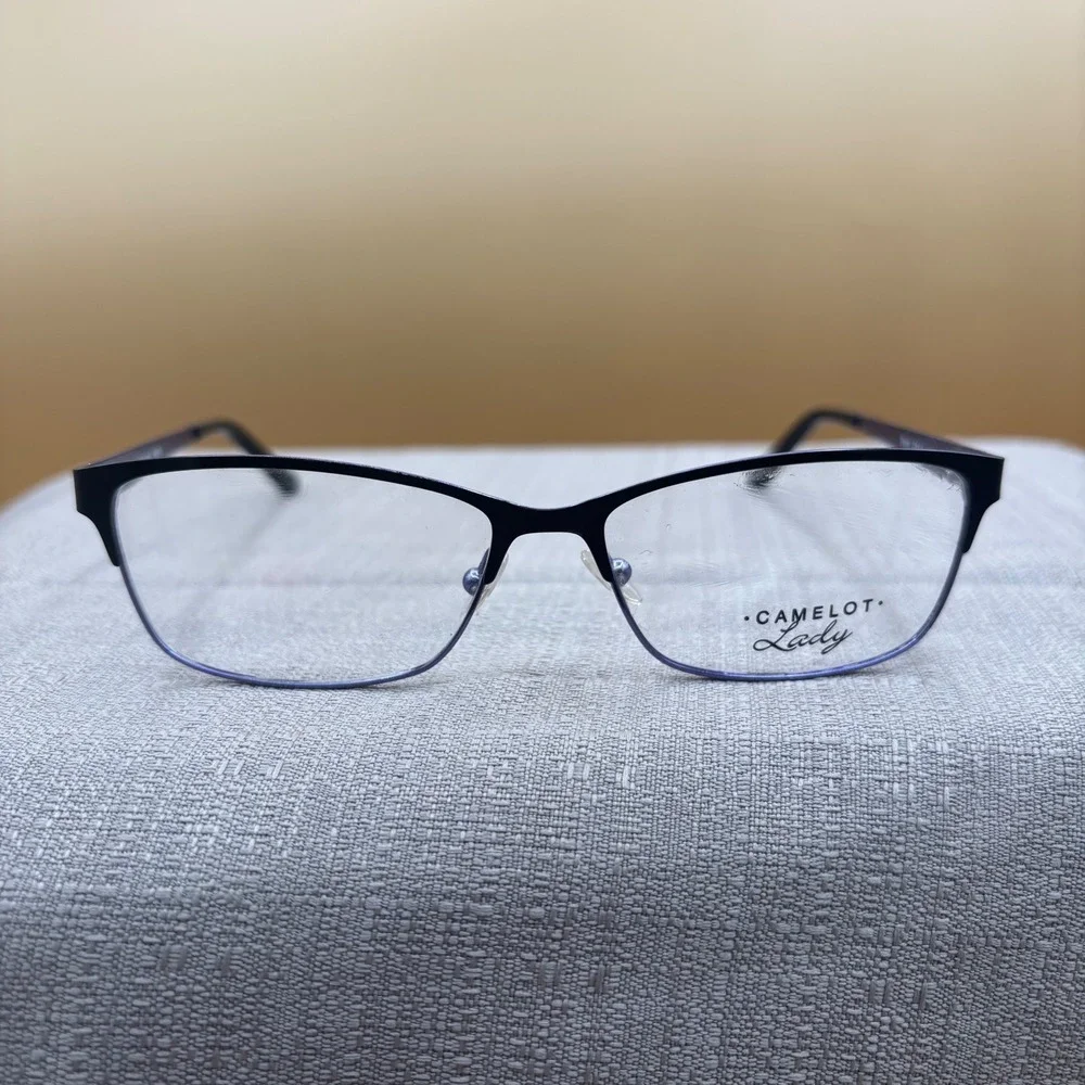 Camelot Lady Arielle Eyeglass frames 52-14-135 Black New LibrarianCore Academia